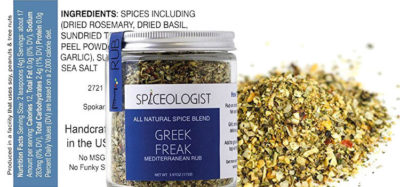 Spiceologist Greek Freak BBQ Rub and Seasoning, Mediterranean Spice Blend