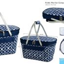 Picnic at Ascot Large Family Size Insulated Folding Collapsible Picnic Basket Cooler